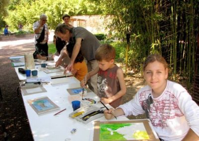 Stand animation et découverte de la peinture avec François beaumont à Six Fours dans le Var