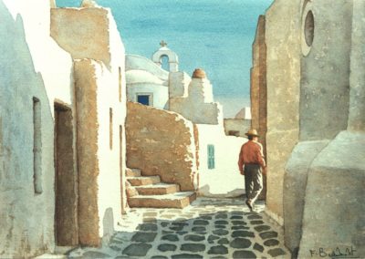 Aquarelle de François Beaumont, stages d’aquarelle, huile et carnet de voyage en Provence et au Maroc.