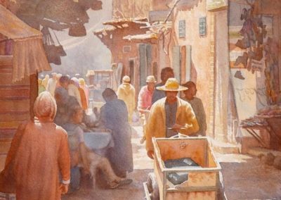 Aquarelle de François Beaumont, stages d’aquarelle, huile et carnet de voyage en Provence et au Maroc.