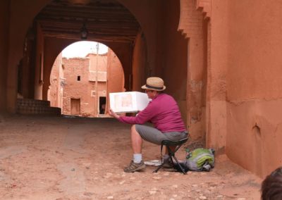 Vallée de l’ Ounila stage aquarelle et carnet de voyage au Maroc avec François Beaumont